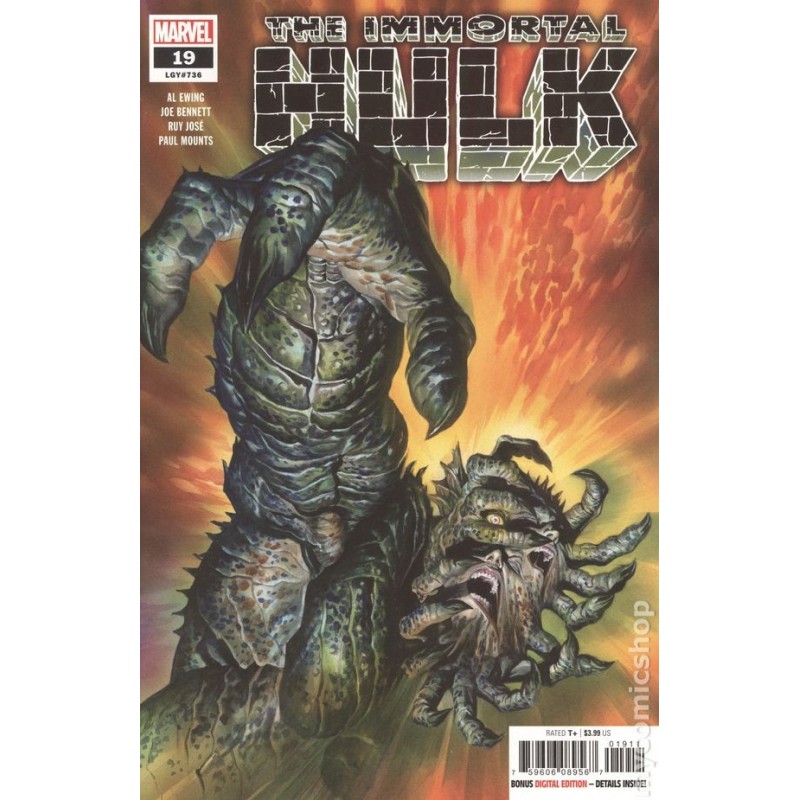 Immortal Hulk 2018 Marvel Nro 19A